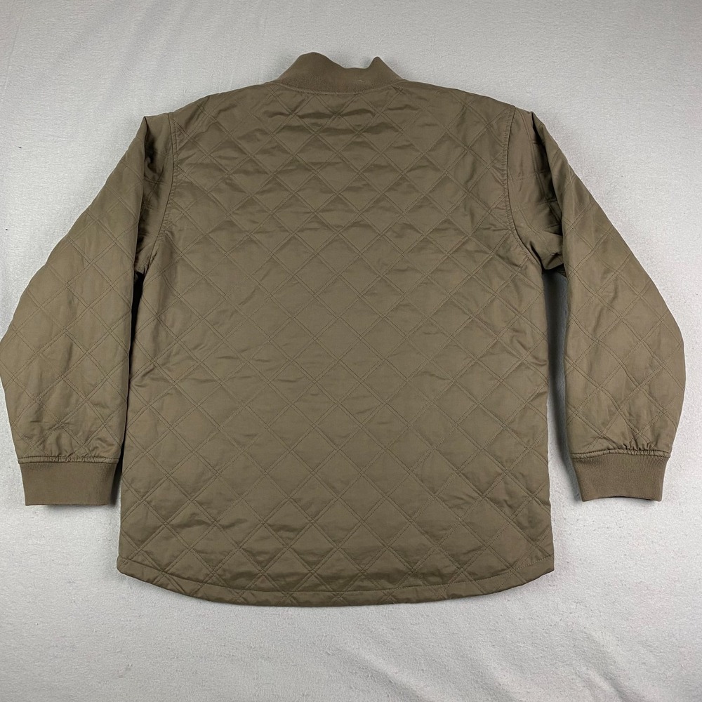 BYLT Premium Jacket Bomber Hi-Lo Reversible brown Gray Quilted Full Zip XL - Picture 6 of 15
